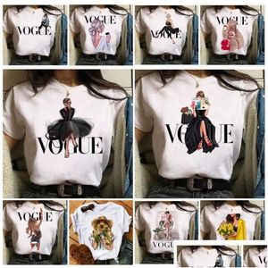 Women'S T-Shirt Womens Plus Size S-3Xl Designer Fashion White Letter Printed Short Sleeve Tops Loose Cause Clothes 26 Colours Drop D Dhmmu