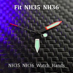 Watch Bands Watch Hands Uhrzeiger for NH35 NH36 4R3536 7S26 Movement mirar las manos Green lume regarder les mains bRW Mod Part Accessories 230922