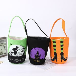 Party Favor Halloween Candy Bag Halloweens Bucket-bags Handheld Pumpkin bags kids Handbag T9I002460