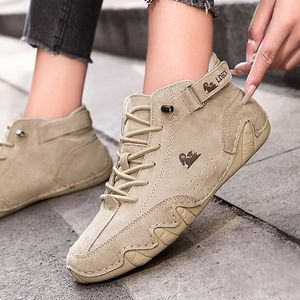 Women Flats 923 Waterproof Ankle Boots Ladies Comfortable Shoes Winter Booties Female Casual High Top Sneakers Footwear 230923 230