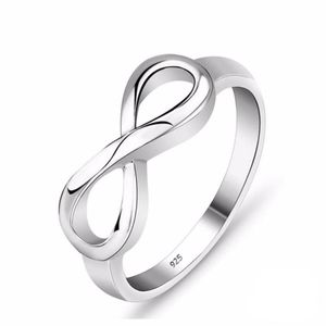 Fashion Silver color Infinity Ring Eternity Ring Charms Friend Gift Endless Love Symbol Fashion Rings For Women jewelry4444067