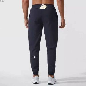 Lululy Lemenly Yoga Men Pants Outfit Sport Snabbt torrt dragkammarfickor Sweatpants Byxor Mense Casual Elastic Midje 1ihk Gym Pants For Men With Pockets Li