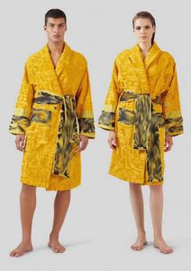 High Quality Cotton Men Women Bathrobe Sleepwear Long Robe Designer Letter Print Couples Sleeprobe Nightgown Winter Warm Unisex Pajamas thin