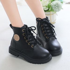 Turnschuhe Kinder Stiefeletten Für Jungen Herbst Winter Kinder Leder Mode Kleinkind Mädchen Kurze Schuhe Klassische Gummi 230922