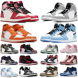 Jumpman 1 1s Männer Basketballschuhe Starfish 1s Black Phantom Panda Lost Found Dark Mocha OG Unc Blue Bred Patent Herren Damen Laufen Sneay9Oj #