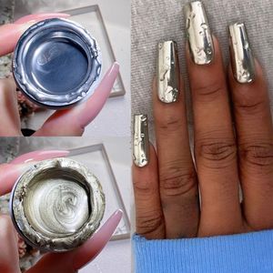 Nail Polish 8g Gold Silver Metal Super Mirror Effect Nail Gel 8ml Painted Glue Potherapy Glue Drawing Waterproof UVLED Metal Nail Polish 230922