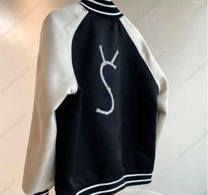 Kadın Ceketleri Moda Spor Giyim Kadın Beyzbol Ceket Klasik Kakma Elmas Sweatshirt y Tasarımcı Kadınlar Günlük fermuarlı hırka yün
