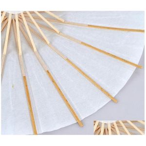 Umbrellas 60Pcs Bridal Wedding Parasols White Paper Beauty Items Chinese Mini Craft Umbrella Diameter 60Cm Wholesale Drop Delivery H Dhtng