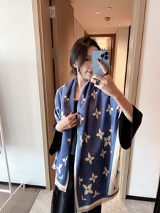 ヒジャーブピュアデザイナーファッションカシミア冬の長いスカーフギフトクラシックパターン刺繍レター女性スカーフ
