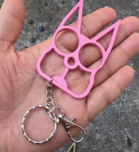 Mens Womens Security Tiger Finger Keychain Cute Cat Key Rings Metal Self Defense Pendant Popular Fashion Gift1677572