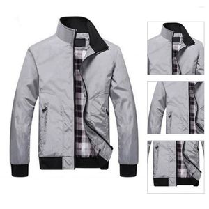 Jaquetas masculinas Fabulous Spring Coat Quick Dry Cor Sólida Todos Combinam Grande Costura Homens Jaqueta À Prova de Vento