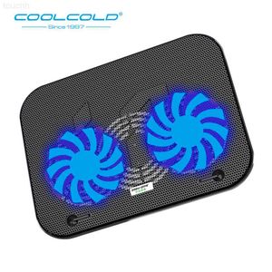 Laptop Cooling Pads COOLCOLD Dual Fans Laptop Cooler Stand Aircooler 5V Cooler Pad For Laptop Notebook Radiator For 11'' 12'' 15.6'' Notebook L230923