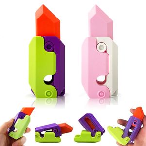 Novità Giochi Stampa 3D Gravità Carota Coltello Fidget Giocattoli Decompressione Push Card Giocattolo Plastica Antistress Sollievo per Bambini Adulti 230922 Migliore qualità