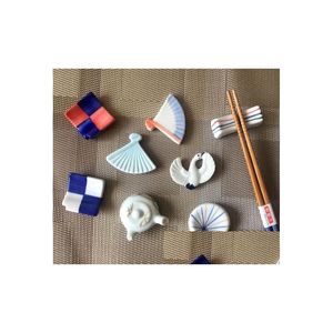 Bacchette Porta bacchette in ceramica giapponese Creativo semplice El Ristorante Consegna drop Home Garden Cucina Sala da pranzo Bar Posate Dhsjp