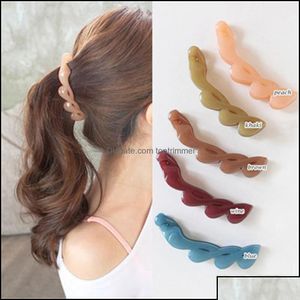 Hårstift Pins Aessory Tools Products Girls Clamp Banana Grip Clip Korean Hairpin Ponyil Holder Women Headwear Aessorie Braiding To Dhaul