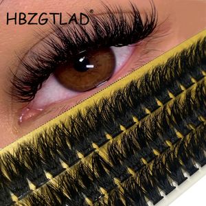 Falsche Wimpern, 60 Bündel, 50D60D80D, Schwarz, natürliche Wimpernverlängerung, Volumen, künstliche Nerz-Wimpern, einzelne Cluster-Wimpern, Make-up, Zilien, Seide, 230922