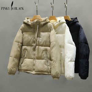 Women's Down Parkas Pinkyisblack Short Cotton Padded Jacket Women Winter Matte Snow Parkas Hooded Thicked Puffer Jacket Women Winter Coat 230923