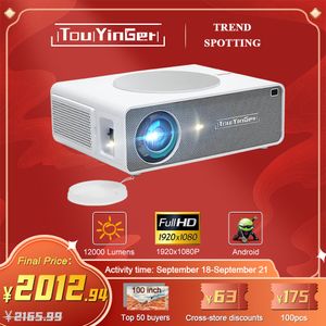 Projectors Projectors TouYinger Q10 Projector Full HD Home Theater Cinema 12000 Lumens LED Beamer 4K Projectors Support Bluetooth Wifi Android 9.0 230922