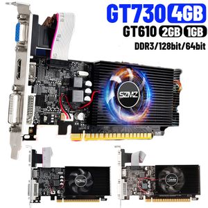 グラフィックカードGT730 4GB DDR3 128bit/64ビットゲームビデオカードHDMI VGA DVI DVIポートPCI-E2.0 16X PCグラフィックカードGT610 1/2GB GPUディスプレイカード230923