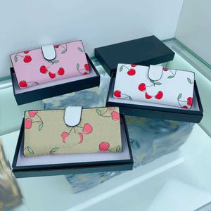 Cherry Unisex Designer Wallet Women's Coabags Handheld Bag with Box Long Short Purse Multiple Card Positions 230915