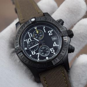 2022 NOWOŚĆ GENETSWATCH SPORTS VK Japan Quartz Movement Multifunkcjonalny chronograf Black Steel Nylon Pasek Męski Watch2137