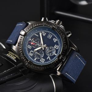 2023 New Mens watch three needle Quartz Watch High Quality Top Luxury Brand Chronograph Clock watch rubber watch band Men Fashion Watches BEN-03