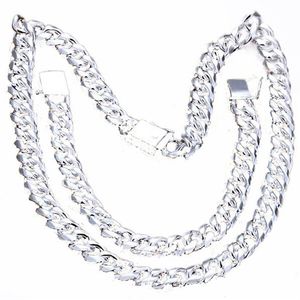 Högkvalitativa män smycken sätter eleganta halsband armband 925 sterling silver 1 1 figaro chain231f