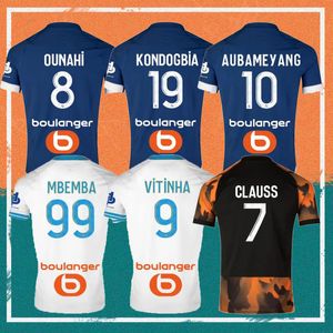 23/24 AUBAMEYANG camisas de futebol 2023 Home VITINHA NDIAYE CLAUSS HARIT camisas homens crianças KONDOGBIA RONGIER SARR MBEMBA NDIAYE uniforme de futebol