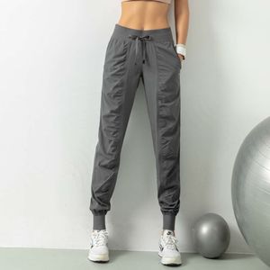 L-009 Kadın Yoga Jogging Pantolon Gevşek Sweatpants Kadın Fitness Sports Joggers Streç Zayıflama Ayakları Ter Pantolon