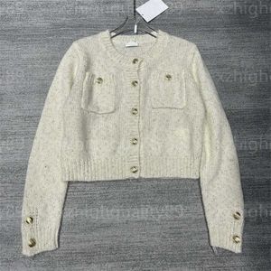 women sweater designer sweaters cardigan jackets Lady elegance tops Autumn Solid Round Neck Long Sleeve Knit Fashion Luxury Coat designers sweaters womens