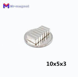 fridge magnets 100pcs n35 1053mm permanent magnet 1053 super strong dymium block 10x5x3 ndfeb 10x5x3mm with nickel coating2955959