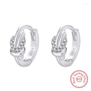 Creolen 925 Sterling Silber Kristall Zirkon Schmuck Mode für Frauen XY0180