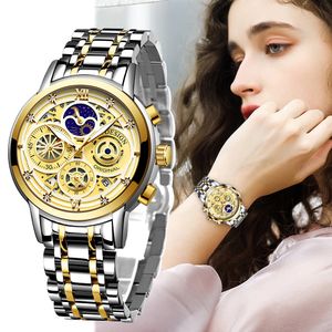 Orologi da donna LIGE Orologio da donna Donna Lusso Moda Impermeabile per donna Orologio al quarzo in acciaio inossidabile Regalo Relogio FemininoBox 230922