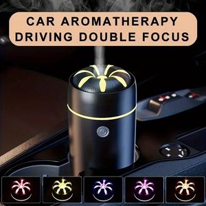 Przenośna ultradźwiękowa maszyna do aromaterapii, kolorowe nocne światło, dyfuzor aromatu samochodu nawilżający-ultradźwiękowy, kompatybilny z olejkiem eterycznym