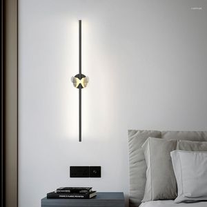 Duvar lambası modern minimalist oturma odası kelebek şerit yatak odası başucu koridor sundurma bağlantı aydınlatma