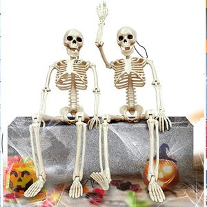 Andere Event Party Supplies Halloween bewegliches Skelett gefälschte menschliche Schädel Knochen Home Bar Dekorationen Spukhaus Horror Requisiten Ornament Spielzeug 230923