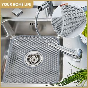 Mats Pads Sink Protectors for Kitchen Mat Grid Silicone Bottom of Stainless Steel Heat resistant mat 230923
