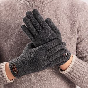 Vinterhöstmän stickade handskar skärm av hög kvalitet ullfasta färghandskar män Mitten
