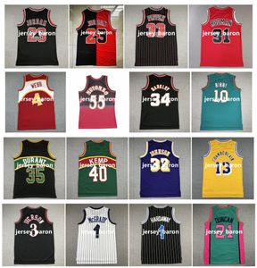 Michael Jor Dan Scottie Pippen Basketball Jersey Dennis Rodman Tracy McGrady Penny Hardaway Grant Hill Mike Bibby Dirk Nowitzki ALLEN SIZE SORES S-XXL