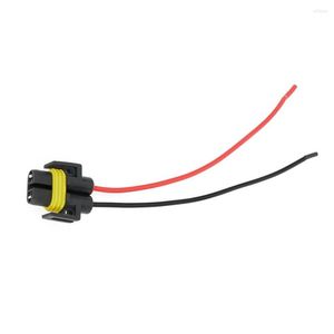 Sistema de iluminação 2 peças h11 h8 conector fêmea adaptador chicote de fiação plugue extensão de luz de neblina farol acessórios automáticos