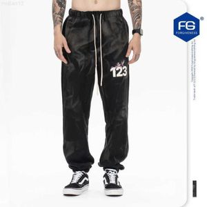 Pantaloni da uomo Fg 2023 Autunno/inverno Nuovo prodotto Chaopai High Street Wash Stampa digitale Pantaloni sportivi da guardia casual sbiadititkn7tkn7
