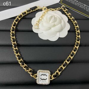 Presentes de luxo colar de pérolas womencharm pingente colar designer marca amor colar de ouro novo outono vintage design jóias