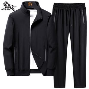 Herren-Trainingsanzüge, Trainingsanzug für Herren, Set Größe M-5XL, 6XL, 7XL, 8XL, 2-teilige Herren-Sets, Frühling, Herbst, mittleres Alter, lässige Trainingsanzüge, einfarbiges Set 881 230922