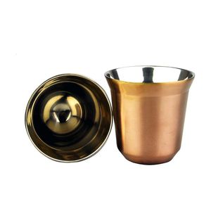 Kubki 80 ml podwójnej ściany stali nierdzewnej kubek espresso Izolacja Nespresso Pixie kubka kapsuła