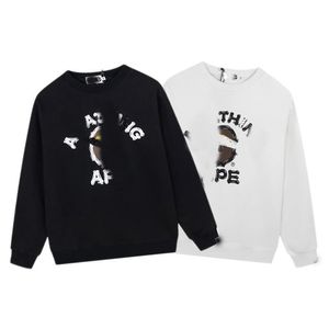 Designer Hoodie S Graffiti Line Printing Letter Men's and Women's Casual Loose Plush Round Neck Sweater Pullover Lång ärm T-shirt