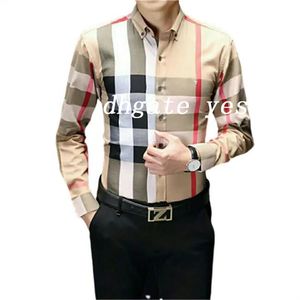 Дизайнерские мужские деловые рубашки Модная повседневная рубашка Рубашка с длинными рукавами # 29 779549439