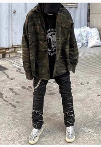 Fashion Brand UNDERMYCAR Jacket Military Green Camouflage Washed Coat With Fabric On the Back for Men Shirts Brand Coat Men Outwear
