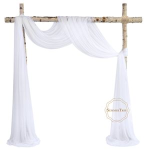 Cortina 6 Metros Casamento Arco Drape Tecido Sheer Chiffon Tulle Backdrop Living Home Drapery Cerimônia Recepção Swag Decoração 230922