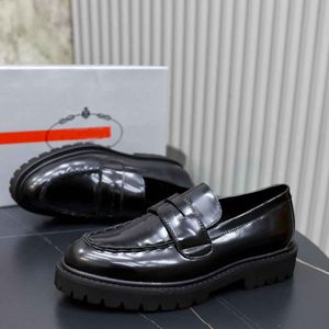 Sapatos de vestido homens couro lug sola mocassim couro bordado plataforma lug sola preto vermelho lona borracha bege tamanho 38-45 designer luxo princet