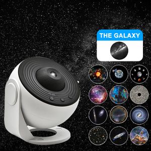 Projektorlampor 13 i 1 Planetarium Galaxy Starry Sky Projector Night Light HD Star Aurora Projection Lamp för barn Bedroom Home Party Decor 230923